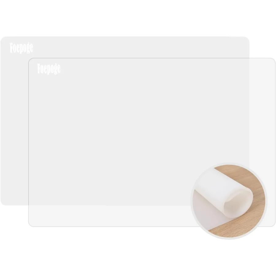 

Очень толстые силиконовые коврики толщиной 2 мм для кухонной стойки, термостойкий коврик 23,6 x 15,7 дюйма, силиконовая защита для столешницы, матовый большой пла