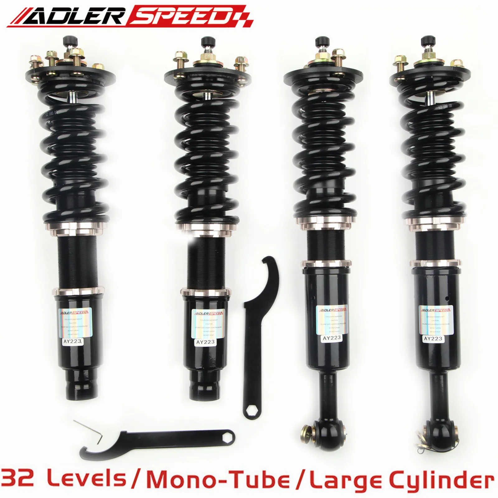 

ADLERSPEED 32 Level Mono Tube Coilovers Lowering Kit For Honda Accord UC 2003-2007