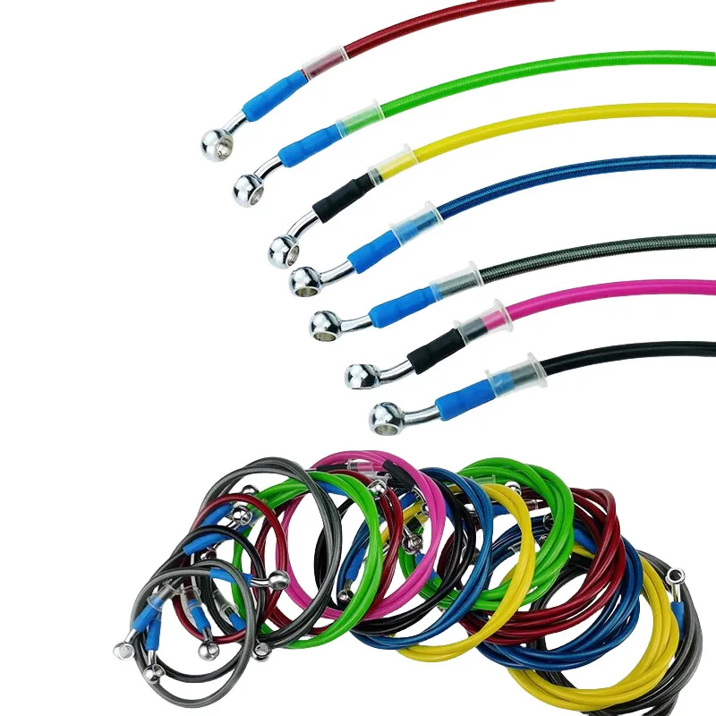 AN3 รถจักรยานยนต์รถยนต์สายเบรคไฮดรอลิกยานยนต์ Racing ไนลอน PTFE ลวดเหล็กทอผ้าคลัทช์ Universal Disc เบรคน้ํามัน Pipe1/8