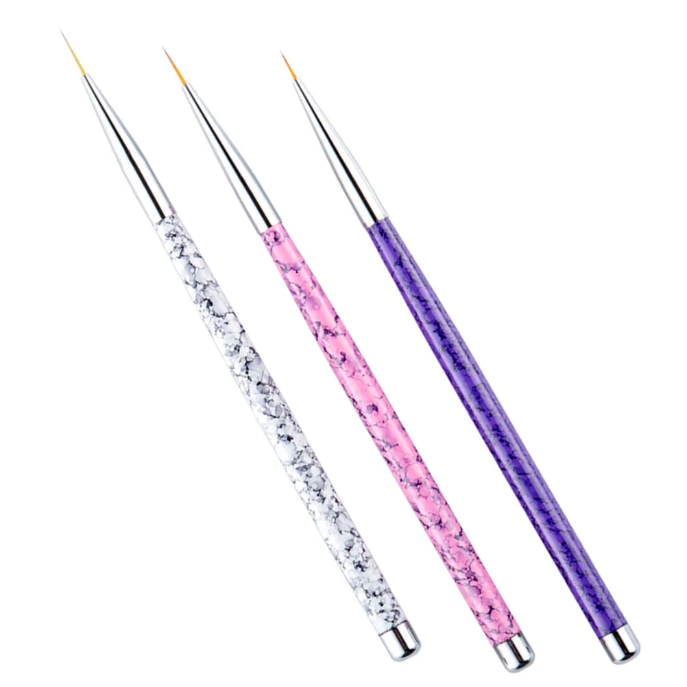 3 stuks Nail Art Liner Brushes Mini Schilderpen Lichtgewicht Comfortabel voor thuis Professionele manicure Nagellak Tekening