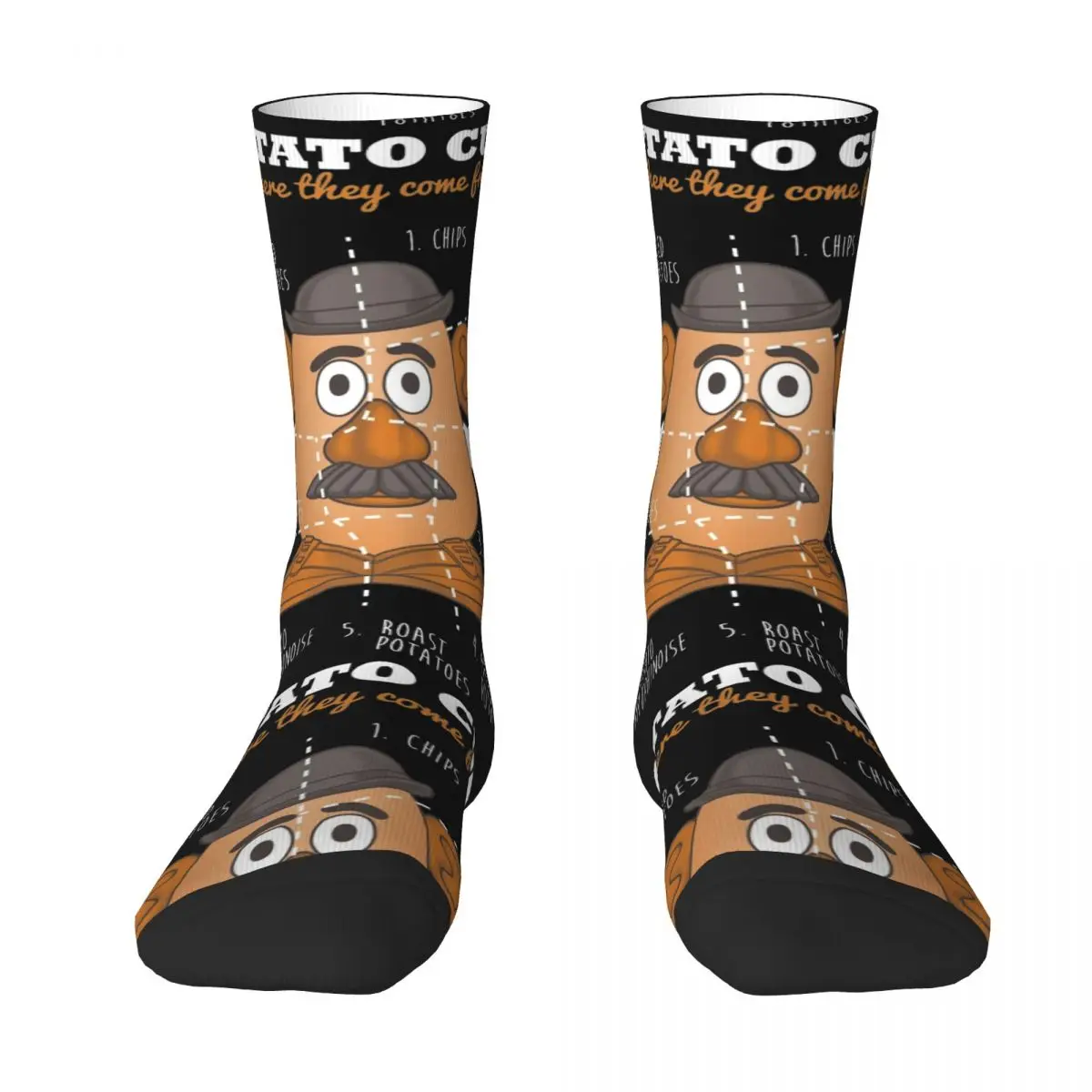 

Funny Potato Cuts Toy Story Cartoon Sports Socks Polyester Crew Socks for Women Men Non-slip