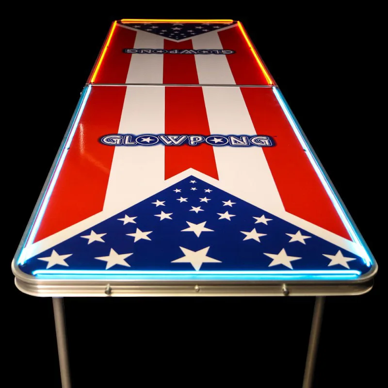 Newest aluminium Led Portable Beer Pong Table Folding Outdoor Beer Table