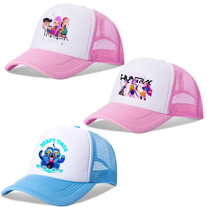 

KPop Demon Hunters Baseball Cap Cartoon Anime Popular Kids Hat Girls Summer Athleisure Adjustable Trend Casual Sport Hats Gift