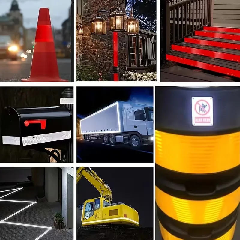 104R Car Reflective Tape Waterproof Retro Reflective Conspicuity Self Adhesive Road Safety Warning Sticker Reflectors For Truck