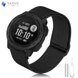 Elastic Watch Bands for Garmin Instinct 2 Solar, Soft Stretchy Nylon Strap for Garmin Instinct Tactical/ Solar/ Tide/ Esports