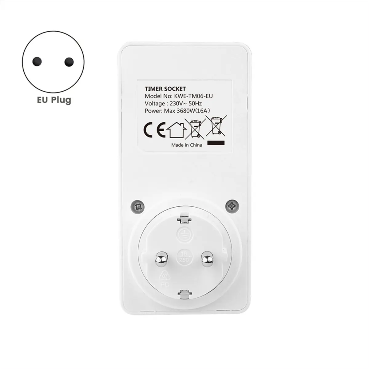 180~FlashElectronic Digital Time Switch Kitchen Time Socket Outlet 230V 7 Day 12/24 Hour Programmable Timing EU Plug