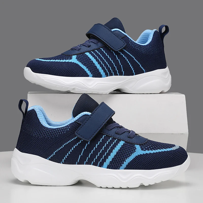 

Пара детских четырехсезонных сетчатых дышащих спортивных туфель, мягкая и легкая повседневная обувь, размер 28-39, MF-Y233.