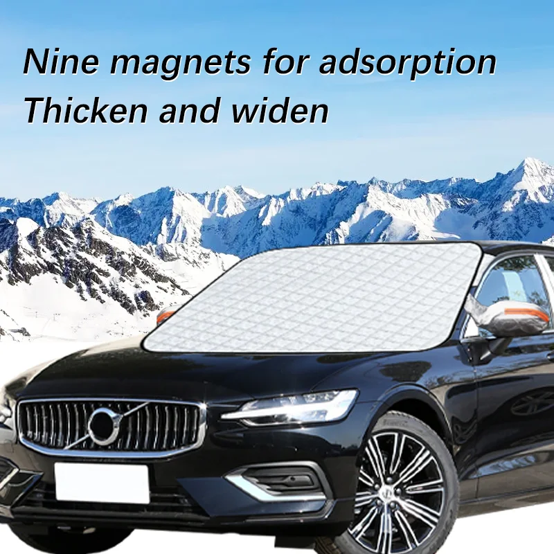 Magnetic Car Windshield Snow Cover Winter Ice-Frost Guard Sun Shade Protector For Volvo S60 2014-2024 Exterior Accessories