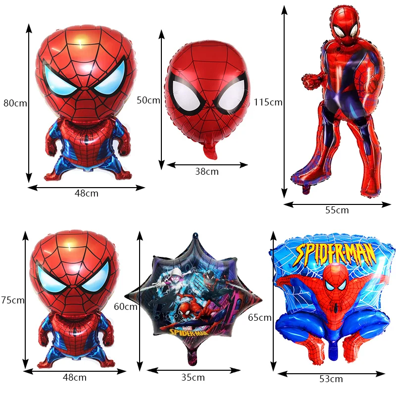 SpiderMan Birthday Party Decoration New Pattern Number Balloon For Kid Event Supplies Banner Backdrop Children Gift