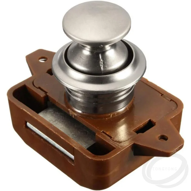 اضغط على زر مزلاج الصيد أقفال الأبواب بدون مفتاح لأجهزة أثاث المنزل المتنقل RV 1 قطعة