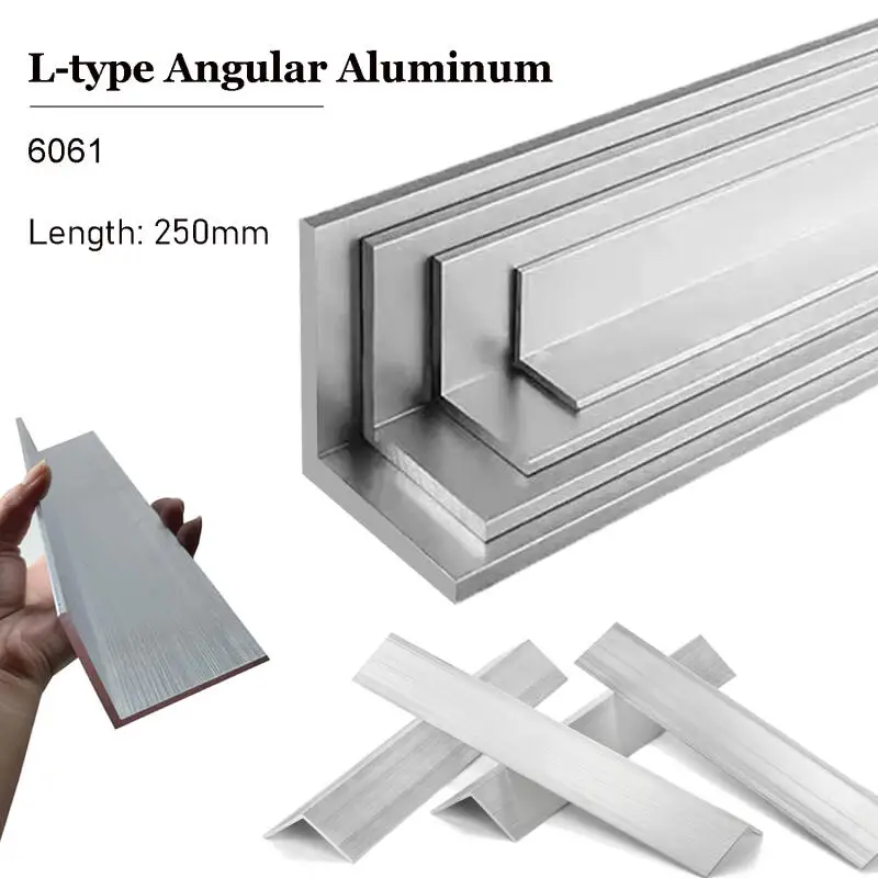 Length 250mm 6061 Right Angle Aluminum L-Shaped Aluminum Alloy Aluminum Edging Triangle Profile Decoration Materials