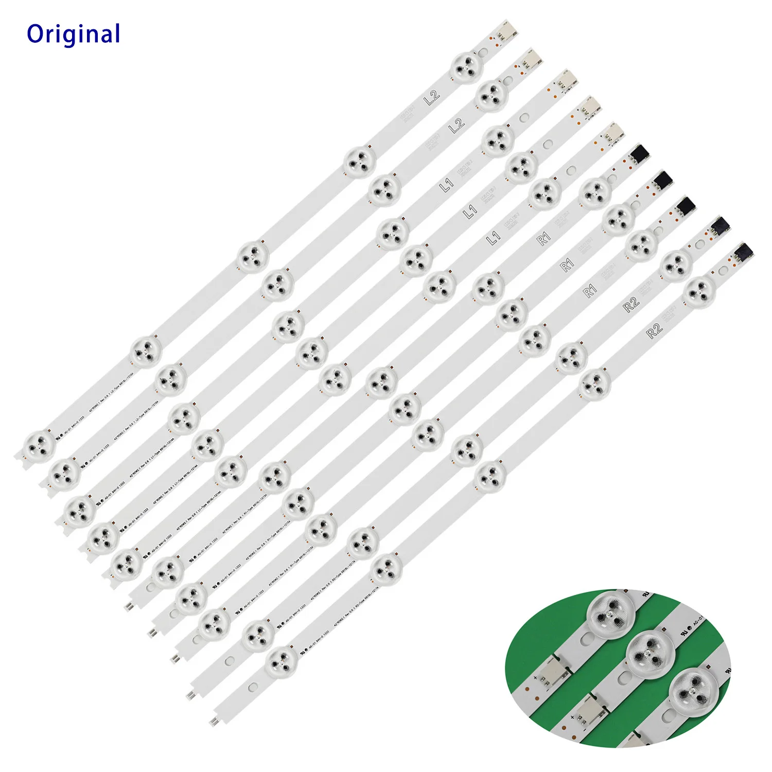 Strisce di retroilluminazione a LED per 42" ROW2.1 REV 0.0 1 L1-TYPE 6916L-1385A 1386A 1387A 1388A 42LA6136 42LN613V 42LN575S 42LN540S-R