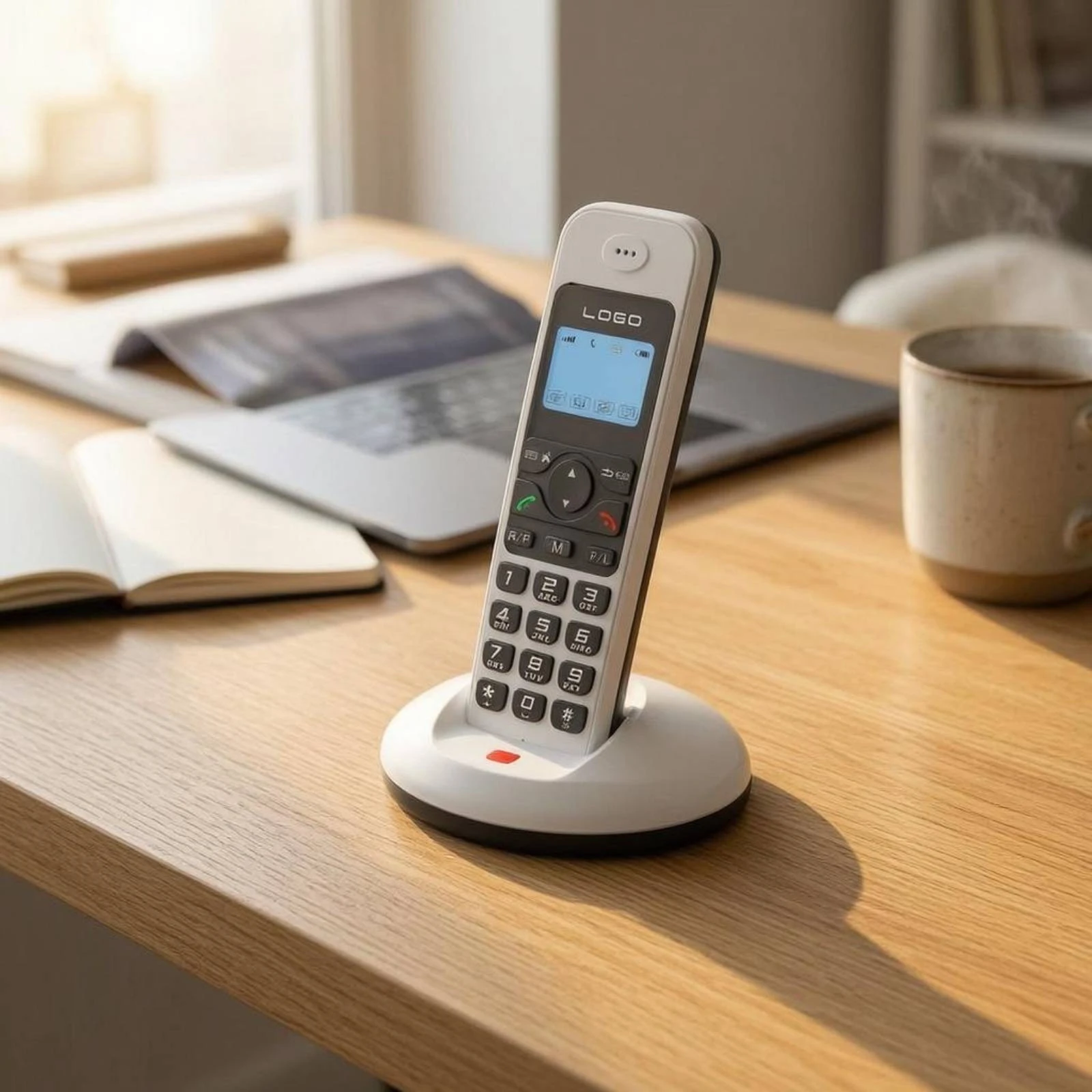 Digital Cordless Telephone Backlit Display Cordless Phone System Charging Base Phone Numeric Keypad Home Electronics