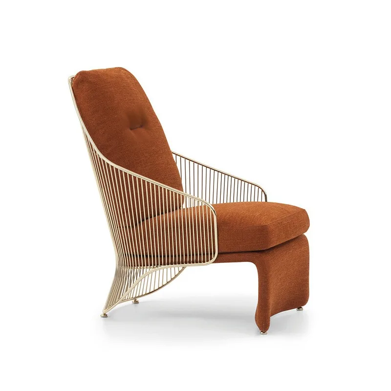 Italian light luxury single sofa chair post-modern board house living room minimalist Nordic backrest