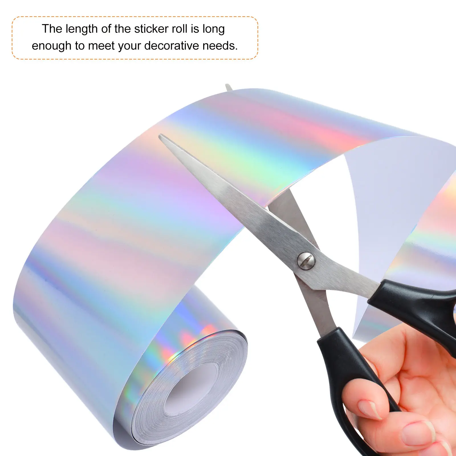 1 Roll Self-Adhesive Holographic Bulletin Board Borders Sparkling Laser Colorful Trim for Chalkboard Cork Board Whiteboard