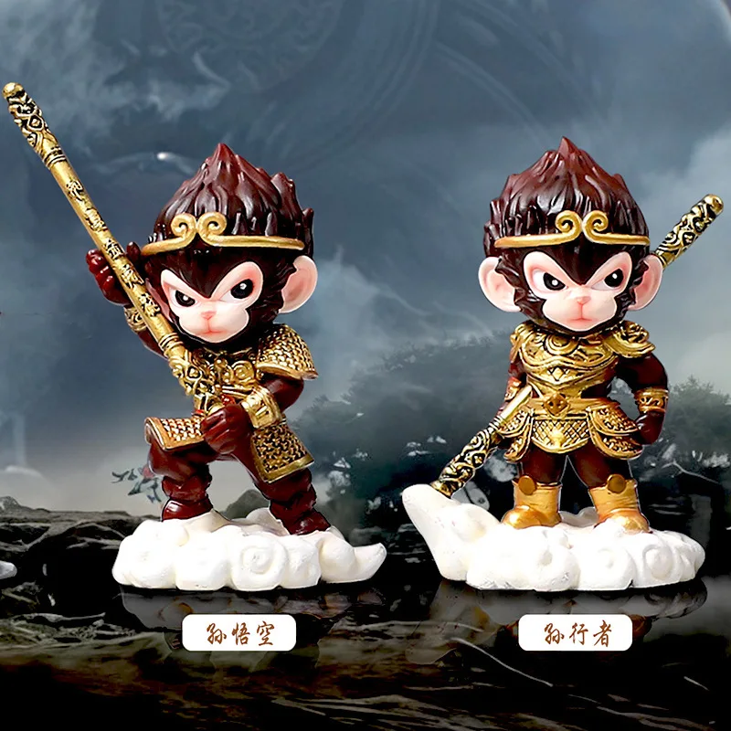 6 sztuk / pudełko Wukong Legend Blind Box Ornament Black Myth Wukong Mystery Box Cake Decoration Golden Hoop Stick Collect Model Kid Gift