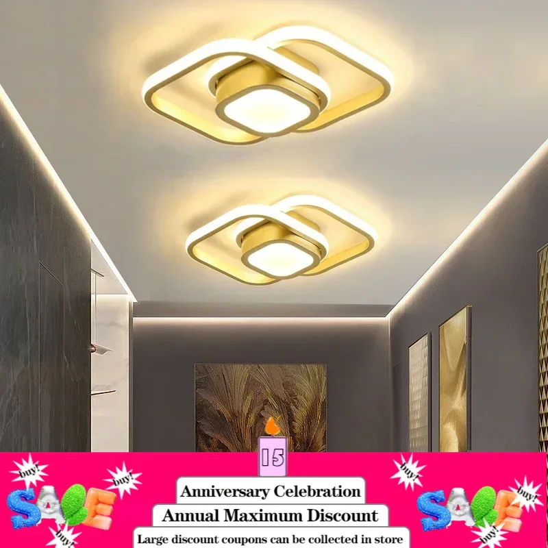 Modern LED Ceiling Light Square Round Fixtures Corridor Entryway Aisle Indoor Remote Control Led Home Decor Lamp Lighting Lustre