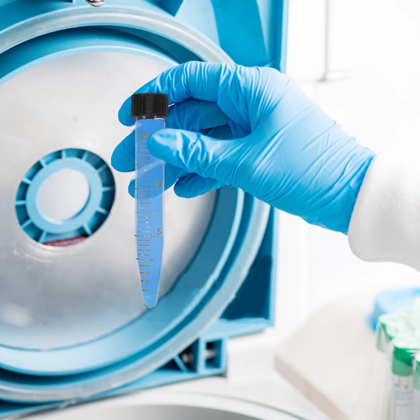 10Pcs 15ml Tapered Bottom Centrifuge Tubes Screw Cap No Leakage Frosted Writing Area Lab Sample Storage Biochemistry Research