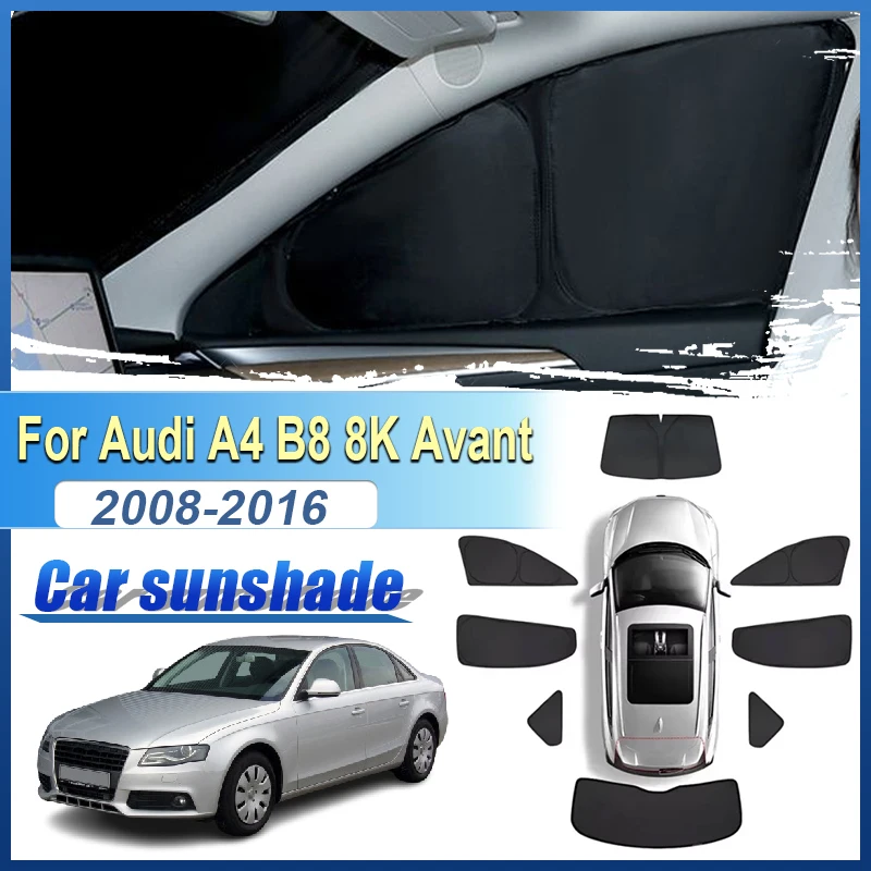 

Автомобильный козырек для Audi A4 B8 8K Avant Station Wagon 2008-2016, занавеска на лобовое стекло, солнцезащитные козырьки, теплоизоляционные аксессуары для конфиденциальности