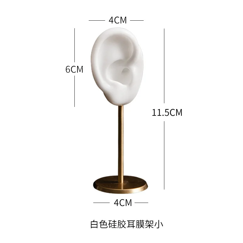 

Creative White Silicone Ear Jewelry Display Stand Vertical Earring Holder Earrings Storage Jewelry Display