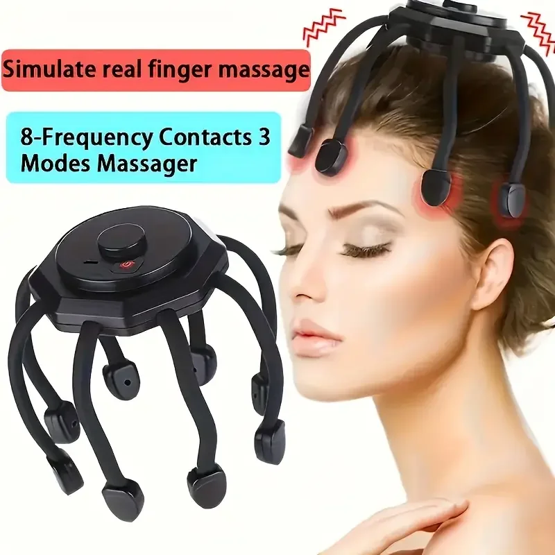 

Electric Head Massager Vibrates Grabs the Head Decompresses Relaxes Multifunctional Electric Massage Claws for Hair Growth