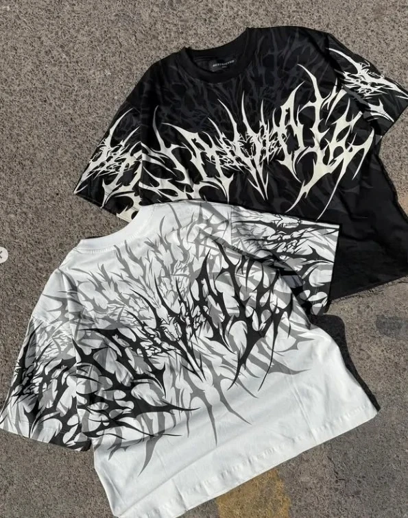 2026 Hochwertiges Cyberpunk-T-Shirt für Herren für Outdoor, Street-Gothic, Hip-Hop-Muster, perfekt für den täglichen Gebrauch, schnelltrocknend, atmungsaktiv – Detail 2