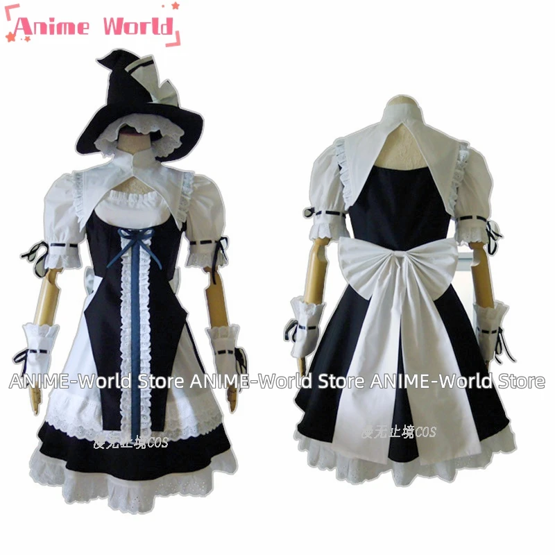 《Custom size》 Anime Kirisame Marisa Cosplay Costume Size Halloween Any Size Wig