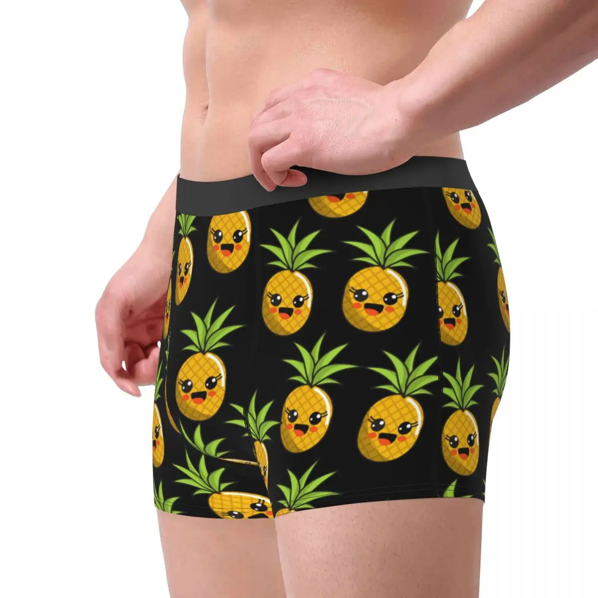 Men Cute Pineapples Underwear Printed Boxer Shorts Panties Homme Soft Underpants