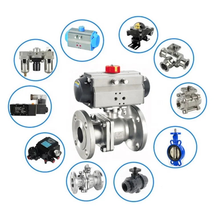 Lichtgewicht L-Type 1/2 "~ 8" DN15 ~ 80 3-weg pneumatische draad roestvrijstalen mini-kogelkraan snel openen en sluiten