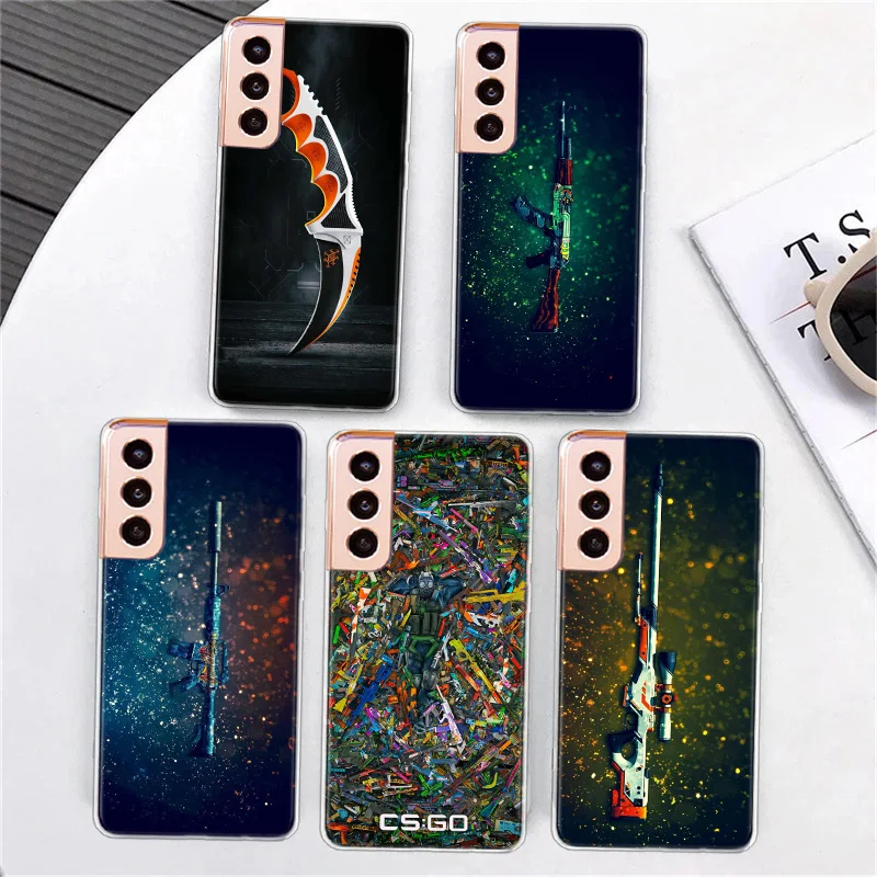 Csgo Gun Weapon Knife Skin Phone Case For Samsung A34 A54 Galaxy A02S A12 A22 A32 A42 A52 A52S A72 A71 A51 5G A41 A31 A21S A11 A