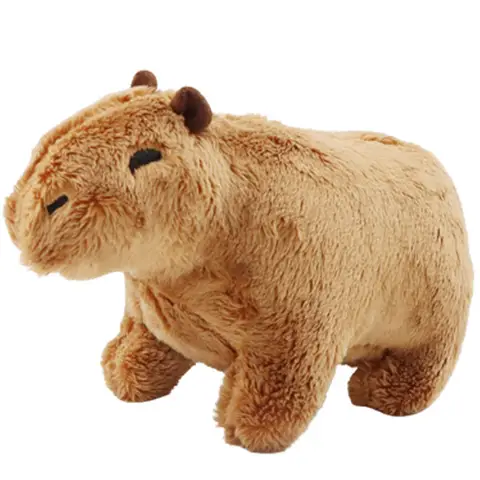 18cm 시뮬레이션 카피바라 플러시 장난감, 동물 푹신한 멋진 인형, 부드러운 봉제 동물 장난감, 어린이 생일 선물 장난감, 홈 룸 장식