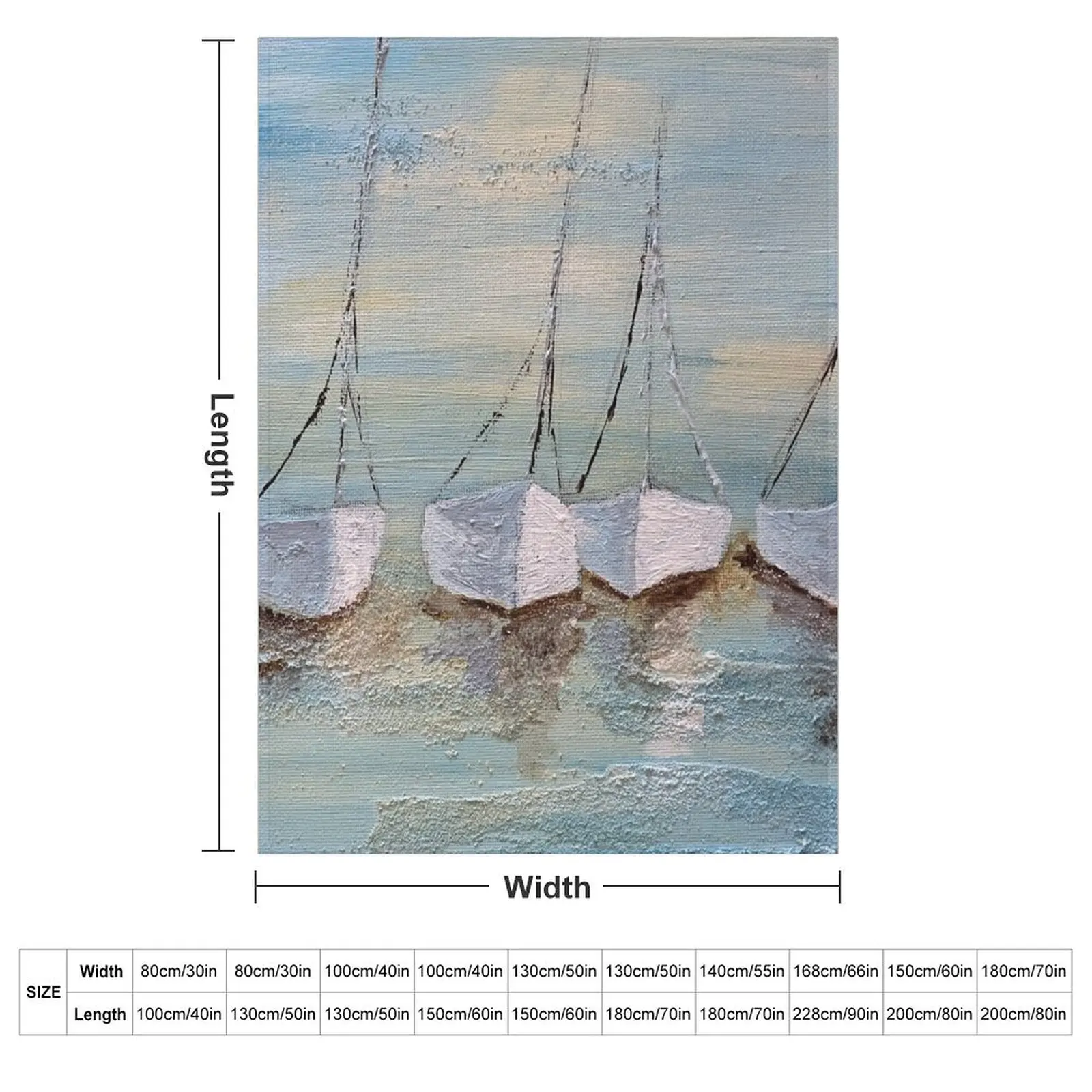Sailboats in the harbor Throw Blanket Summer sofa bed Stuffeds for winter Blankets