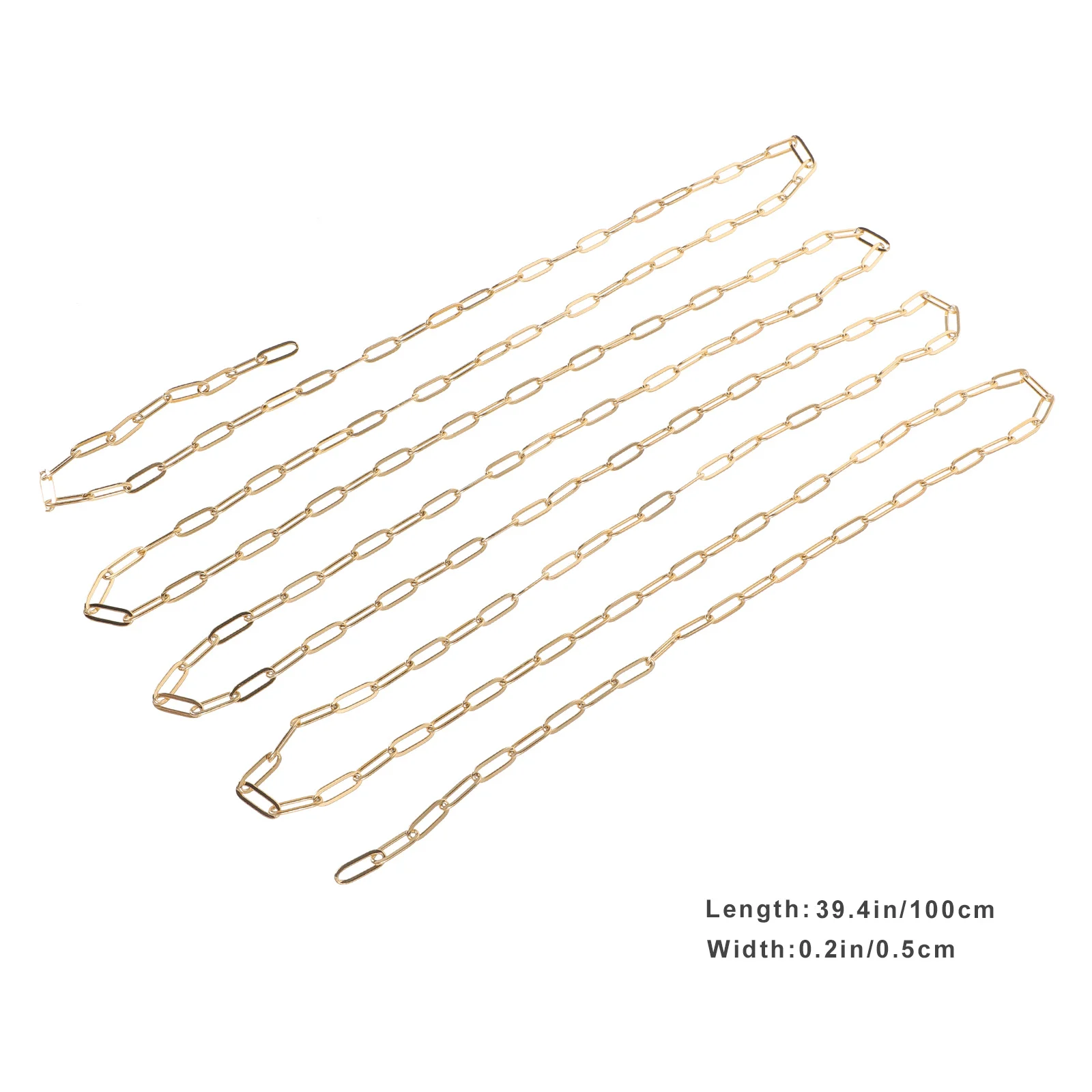 

2Pcs Paperclip Chain Silver 1M Stainless Steel DIY Jewelry Making Necklace Bracelet Decor H made Craft Supplies