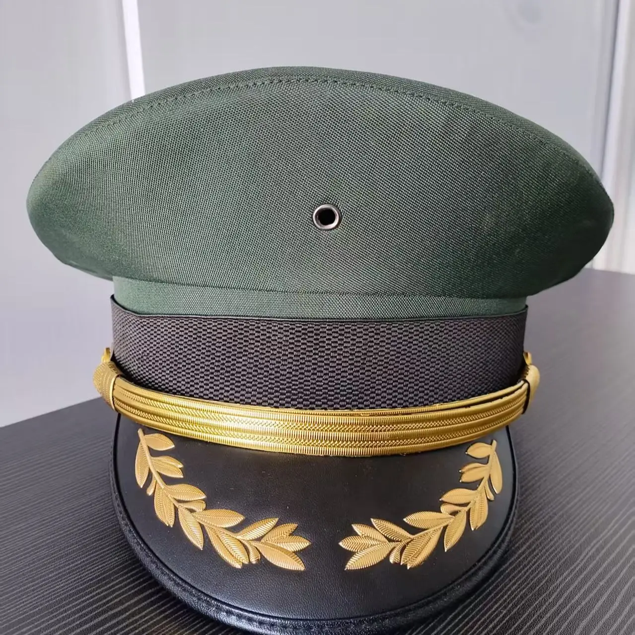 security staff Military green men's soldier cosplay hat, pilot, shipyard work hat