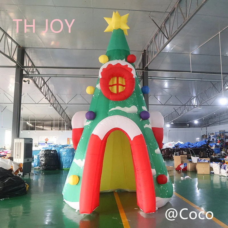 fast air ship to door,5m 17ft outdoor Giant Christmas Inflatable Tree, LED lighting inflatable Christmas house decoration