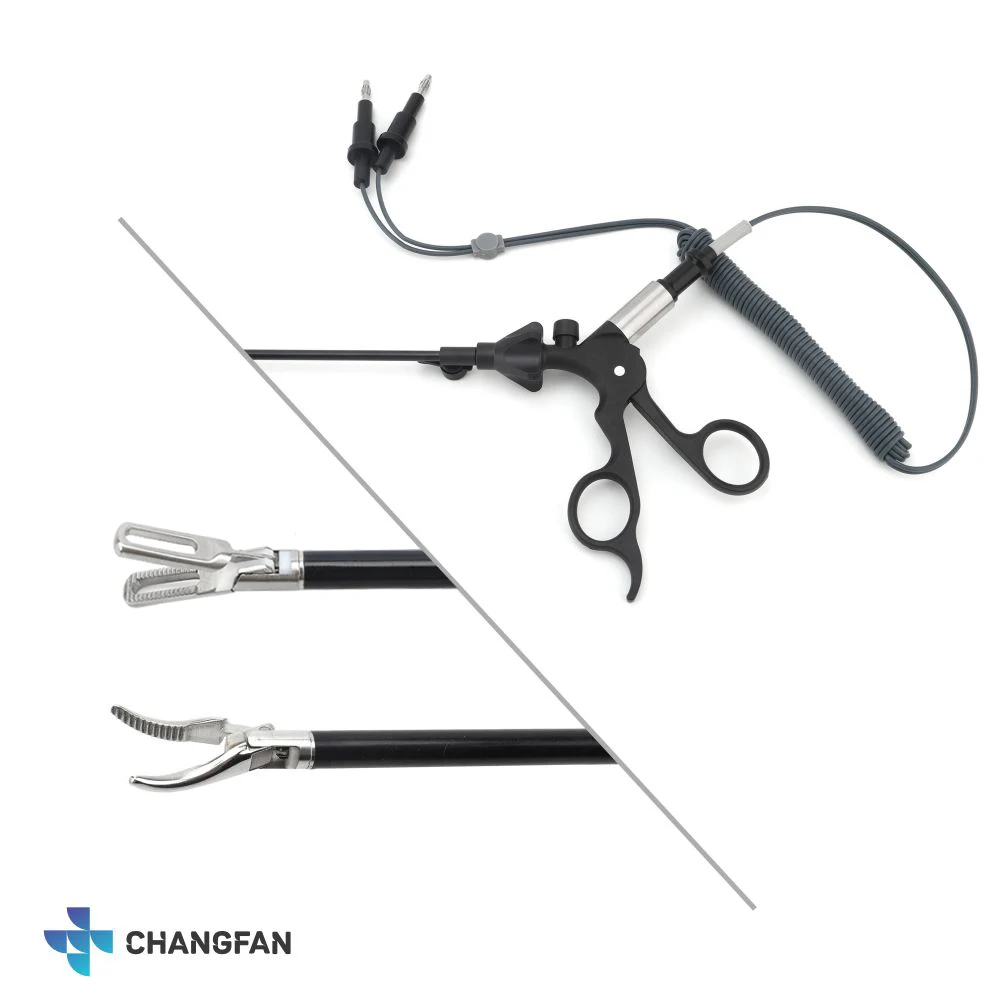 5mm*330mm Laparoscopic Maryland Tips Double/Single Action Bipolar Forceps, Bipolar Coagulation Forceps With Cable