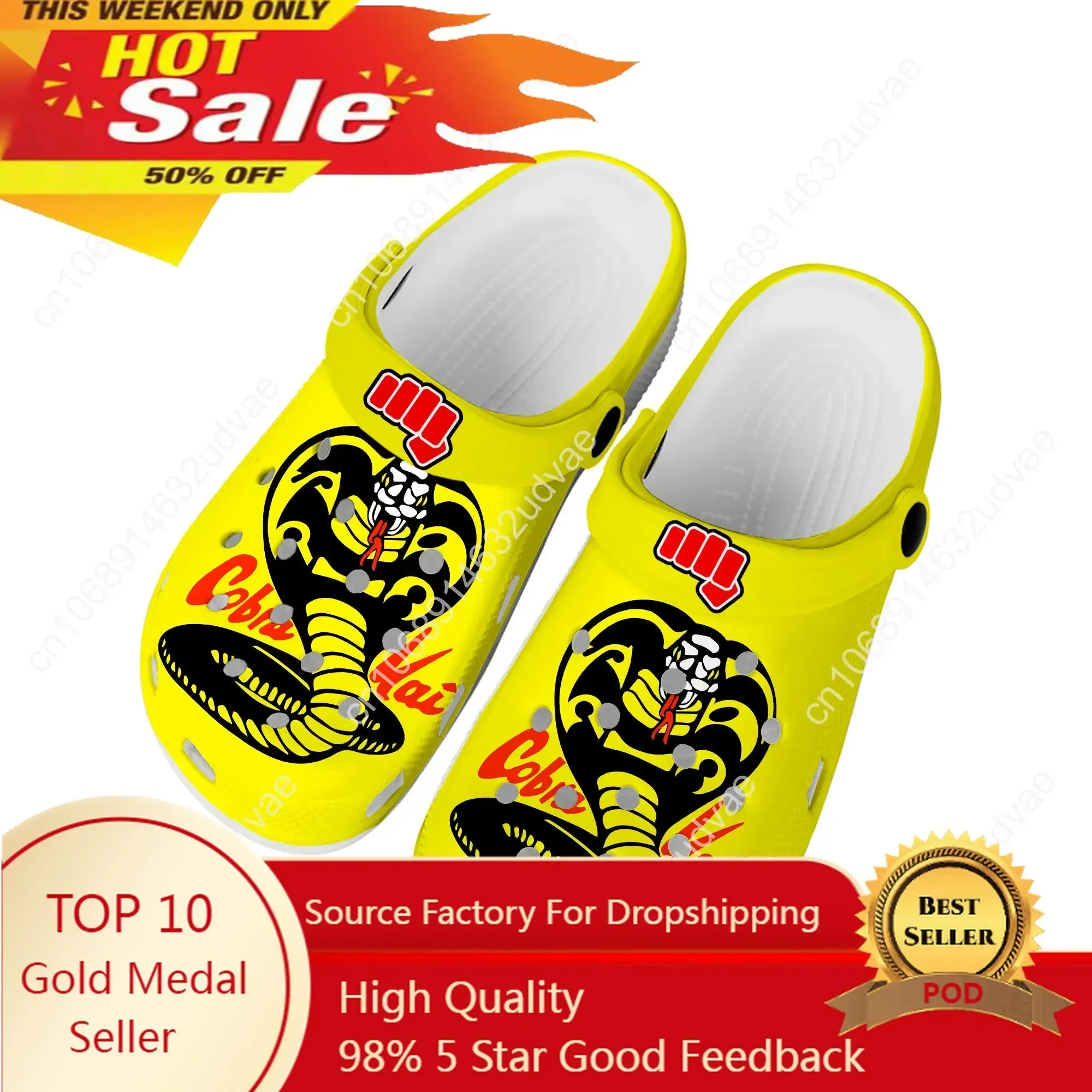 

Movie Thai Venomous Snake Cobra Kai Home Clogs Custom Water Shoes Mens Womens Teenager Shoe Garden Clog Beach Hole Slippers