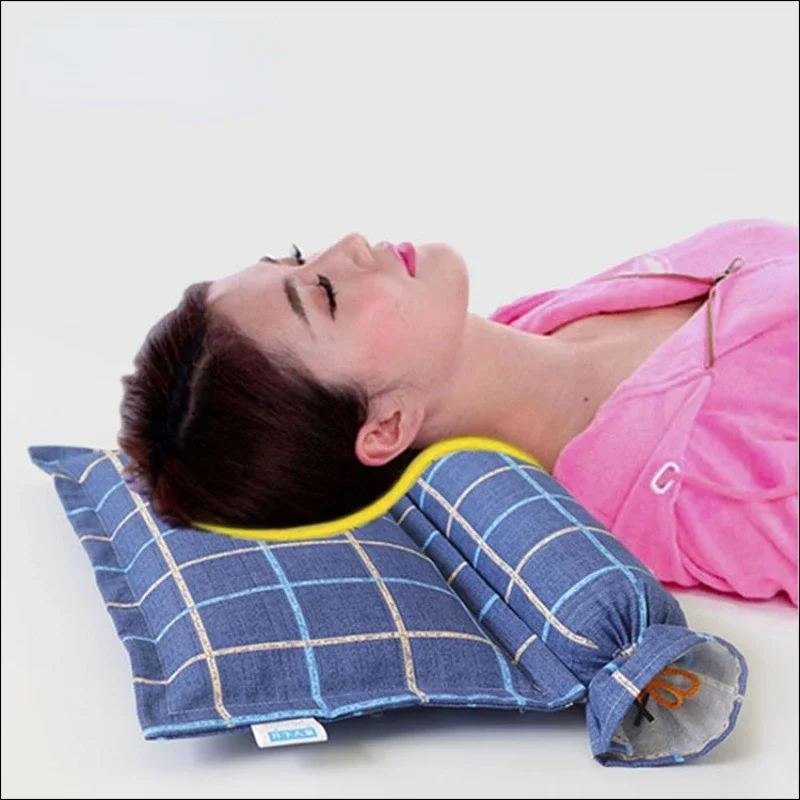 

Buckwheat Cervical Pillow Wormwood Physiotherapy Pillow Coarse Cloth Removable Cervical Traction Pillow Home Healthy Neck Pillow