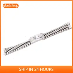 20mm Solid Curved End Steel Jubilee W/ Oyster Clasp Watch Band For GMT Master II