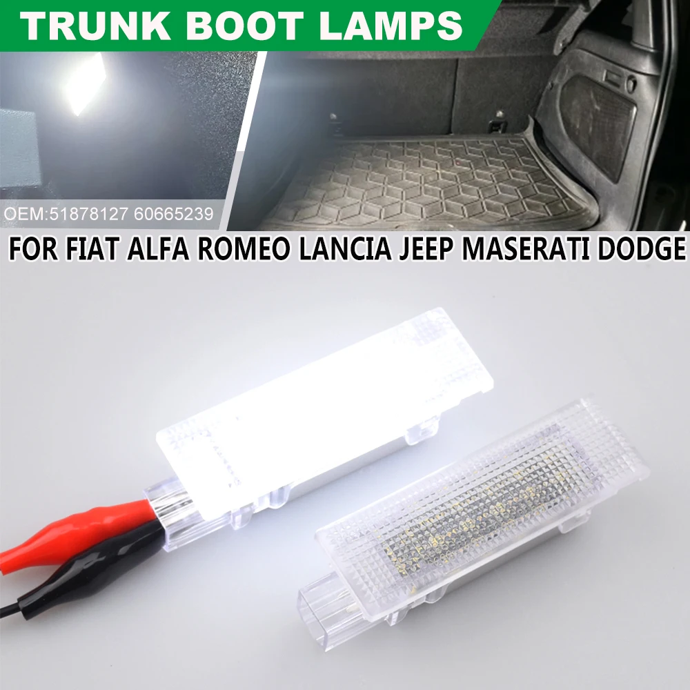

НОВЫЕ светодиодные фонари багажника, внутренние лампы для перчаточного ящика для Fiat 500 500X 500L Panda Grande Punto, 2x багажного отделения
