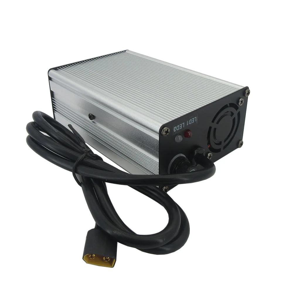 Carregador de bateria de lítio 63v 3a 5a 10a, conector xt60 xlrm usado para bateria de íon-lítio 15s 54v 55.5v, carregador inteligente