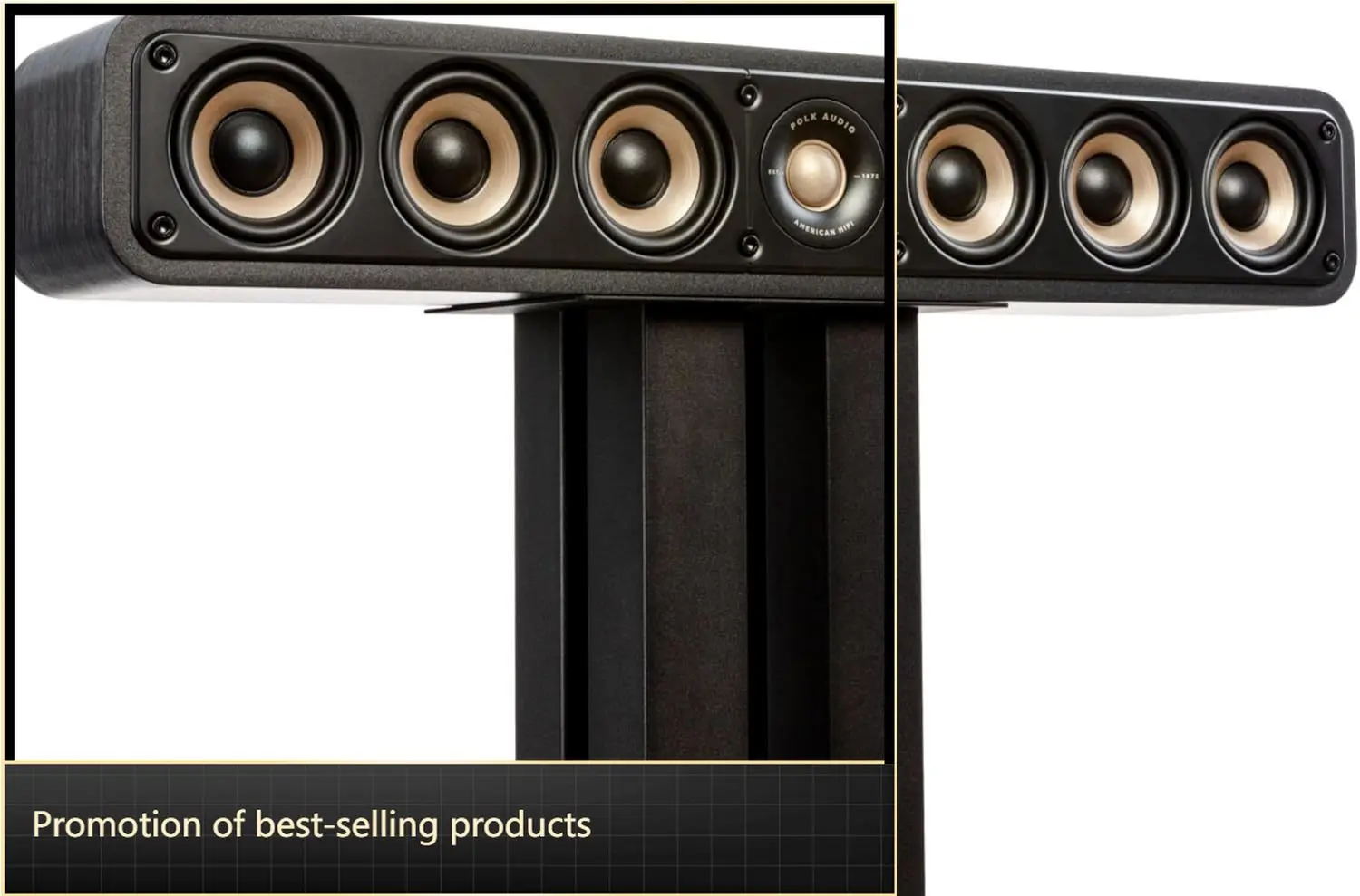 

Slim Center Channel Speaker Hi Res Audio Certified Dolby Atmos Dts X Compatible One Tweeter Six Woofers Dual Power Port Effortle