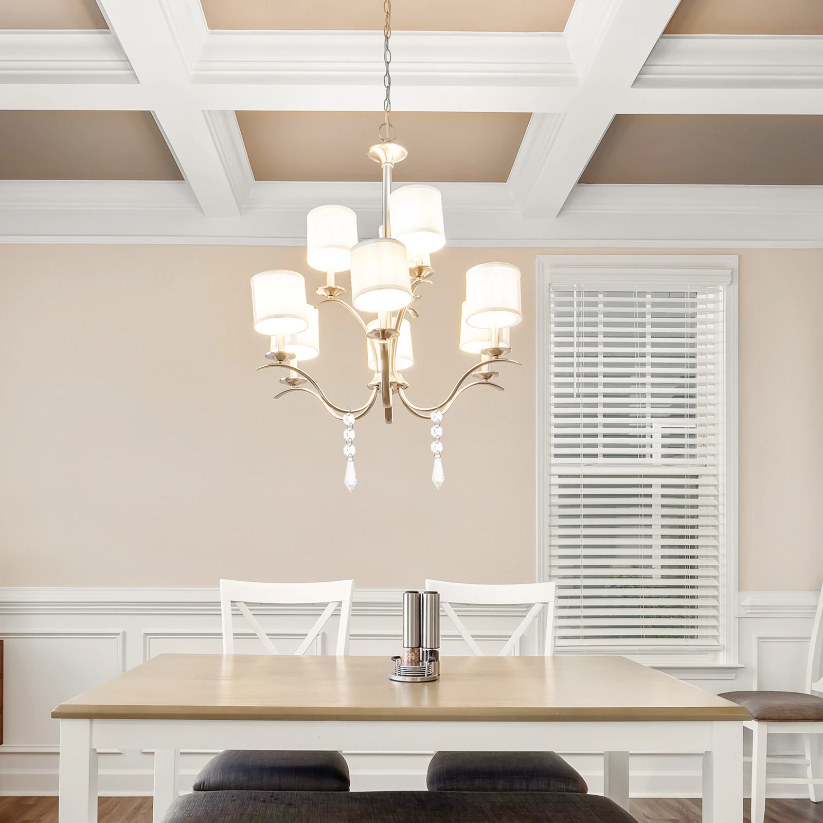 

10Pcs Durable Crystal Chandelier Pendants Meticulous Cutting Process Decorative Pendant for Ceiling Lights Crystal Hanging Decor