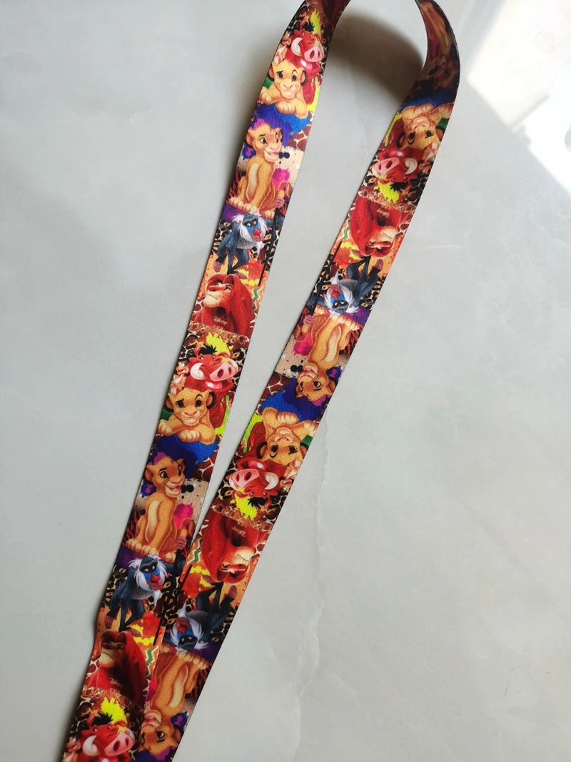 New 1 pcs Disney Lion King Lanyards Keys Neck Strap For Card Badge Key Chain Lanyard Key Holder DIY Hang Rope Keyrings