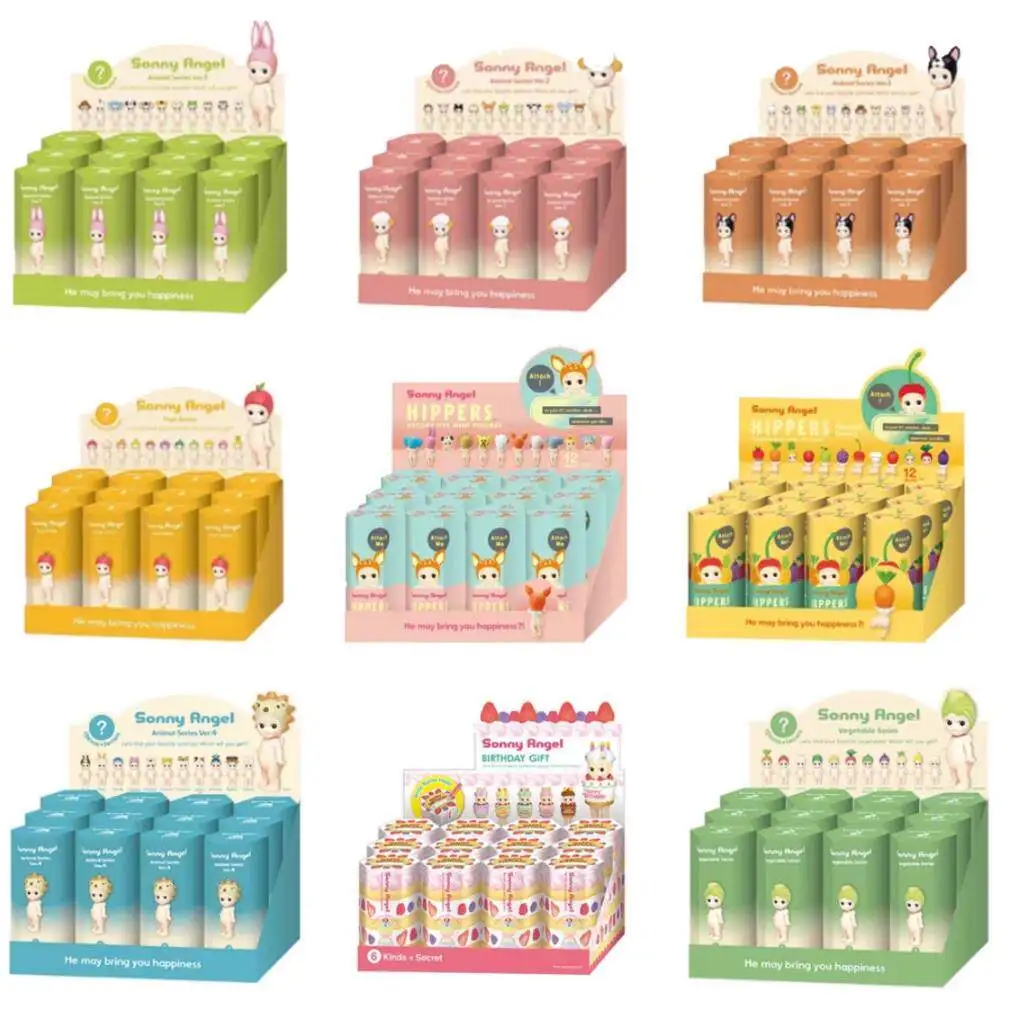 

Sonny Angel Figure Blind Box Flower Gifts Pumpkin Patch Christmas Dinner Love Rainy Day Series Ornaments Model Dolls Gift Toys