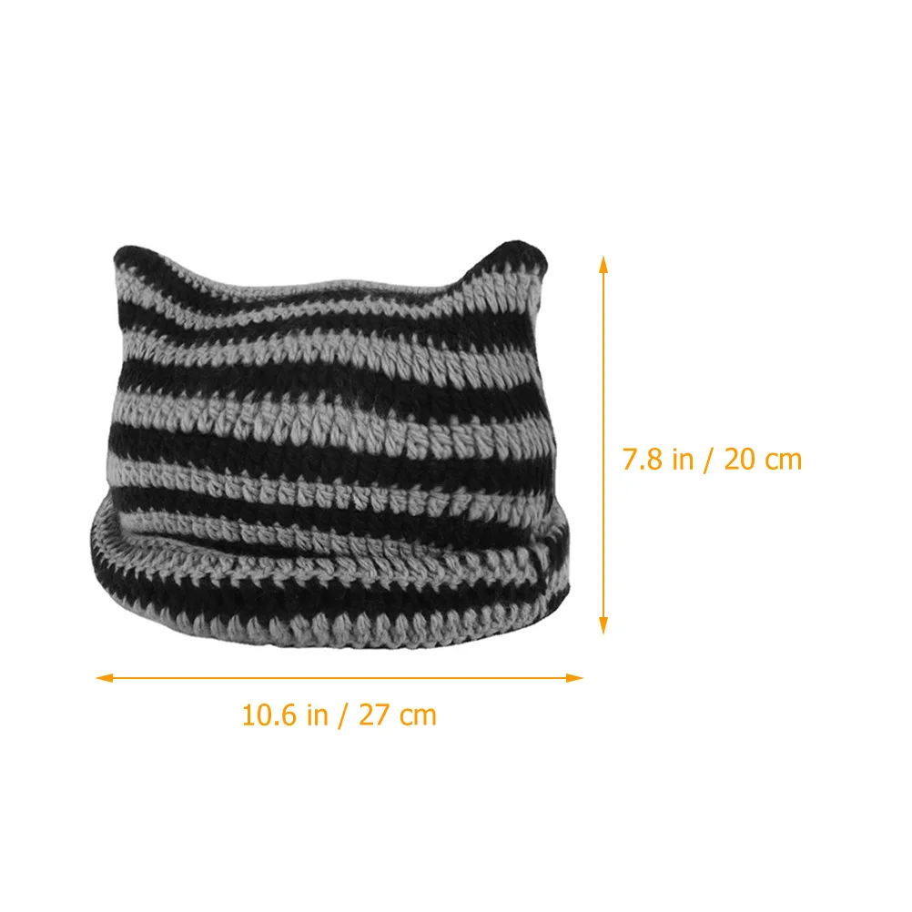 หมวกบีนนี่ไหมพรมสำหรับผู้หญิง ดีไซน์หูปีศาจสุดน่ารัก อุ่นสบาย เหมาะสำหรับใส่เที่ยวข้างนอก สไตล์ลำลอง แฟชั่นทันสมัย
