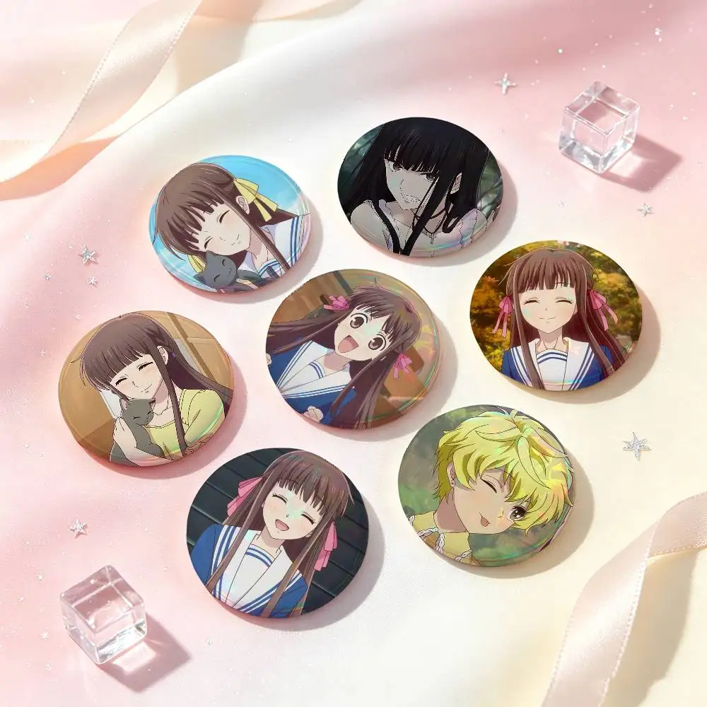 Fruits Basket Anime Badges Button Round Creative Pin Brooch Badge Bag Decor Accessories Fans Collect Friends Gifts