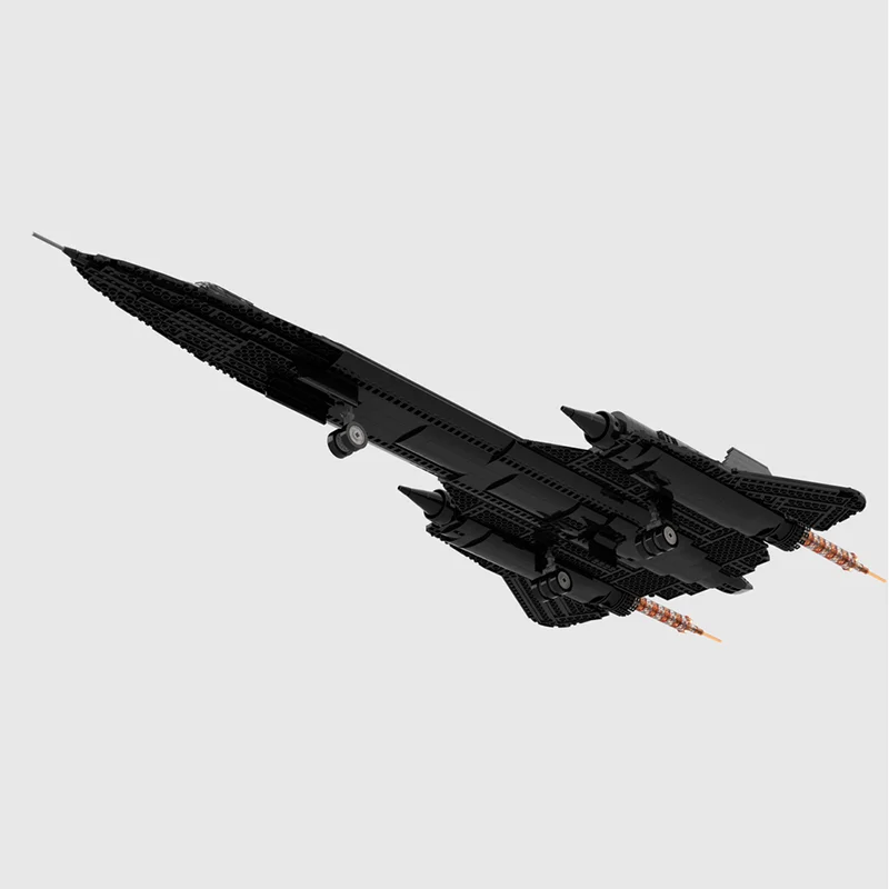 1800Pcs 1Lockheed Martin SR-71 Blackbird MOC (1:38 Scale)Retractable Gear & Jet Engines  Education Building Blocks Gift