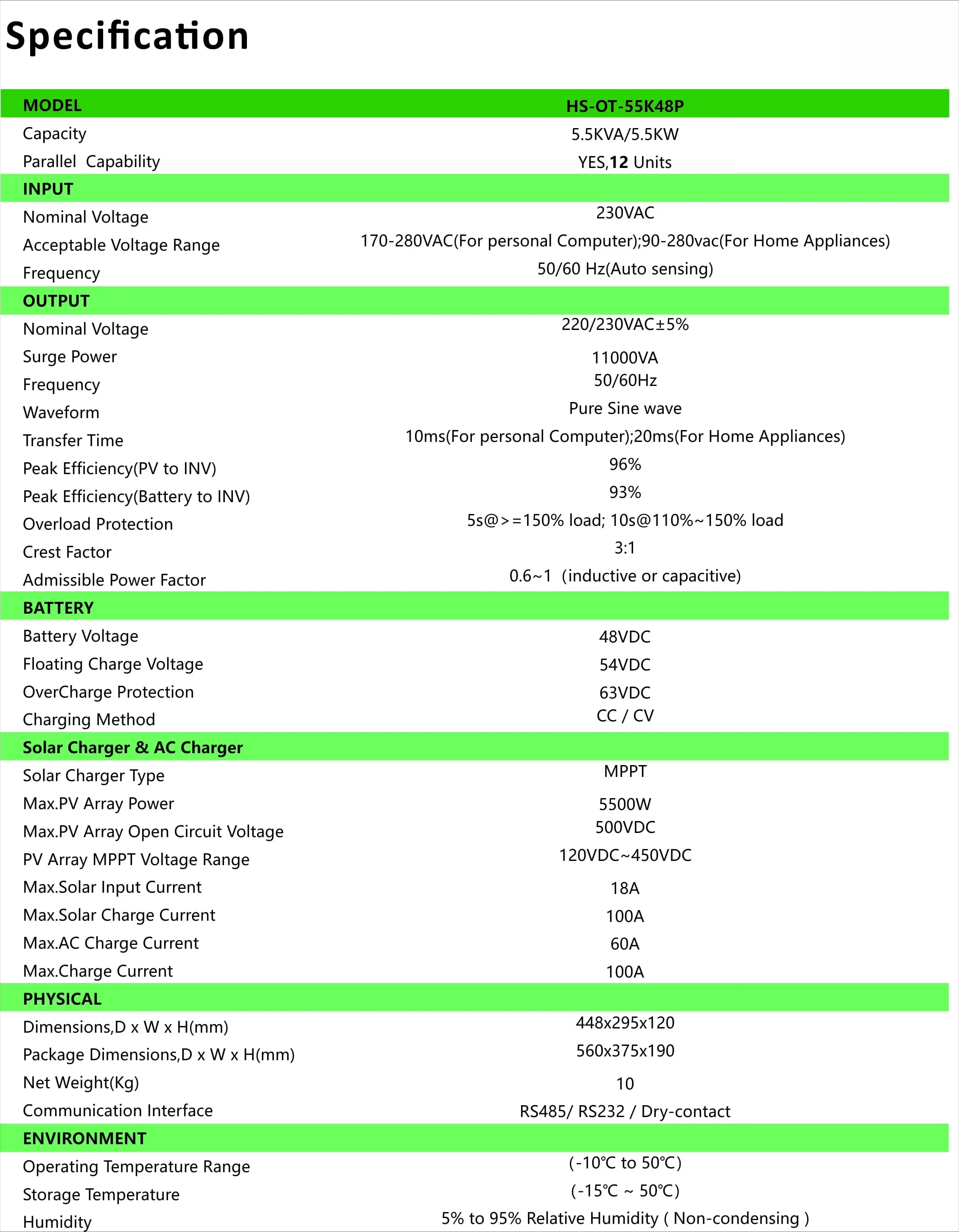 Power Micro Pure Sine Wave 4Kw Solar Inverter 12V 220V Dye Inversor Solar Hybrid Inverter Hybrid Solar Inverter Converter Oem