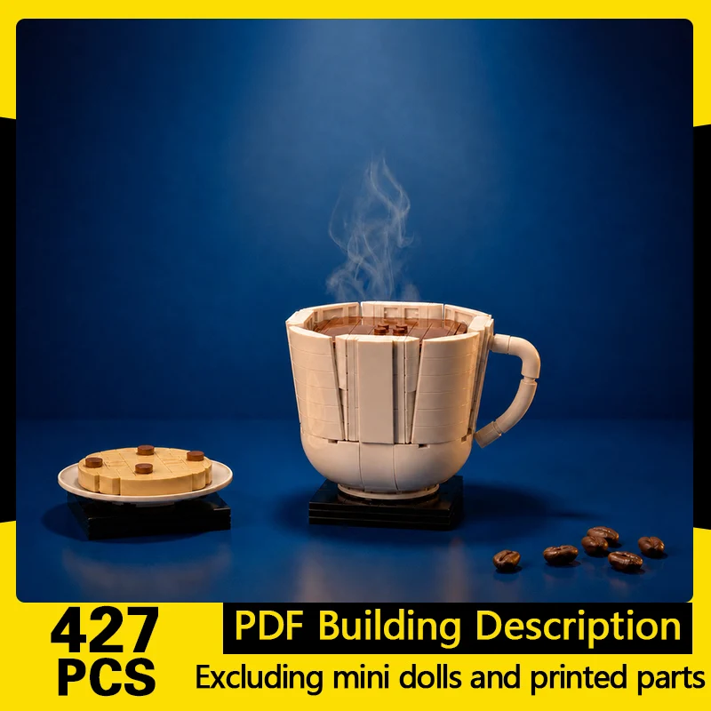 Creative Series Model MOC Building Bricks Coffee Mug Ornament Modular Technology Gifts Holiday Assemble Toys Suit Display